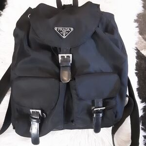 Black Nylon Backpack